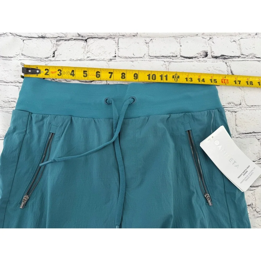 NEW Athleta Trekkie North Crop Jogger Pants‎ Teal Women's Size 8T